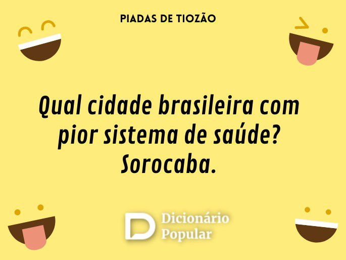 Qual cidade brasileira com pior sistema de saúde? Sorocaba.