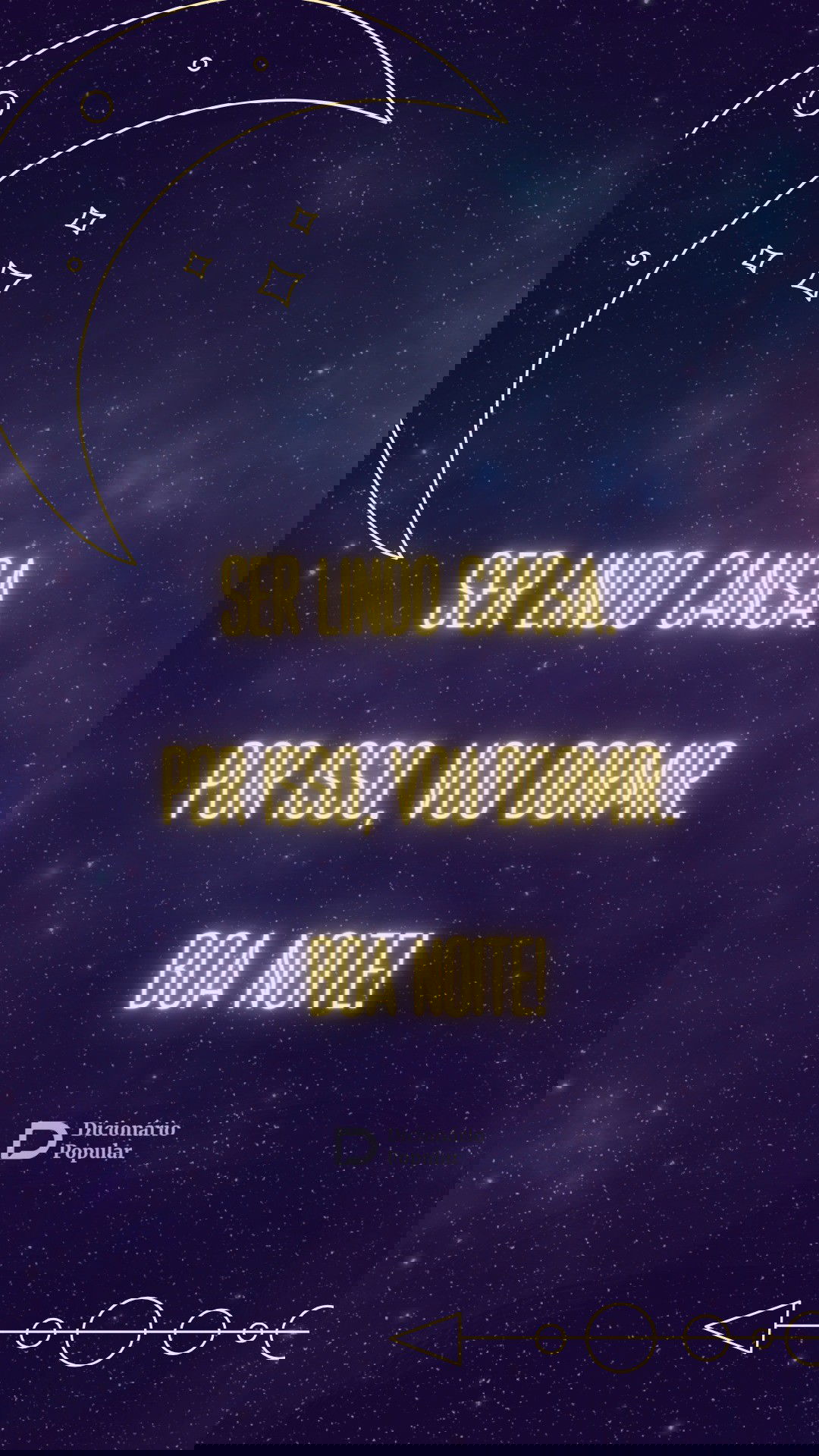 Frase de boa noite engraçada para status