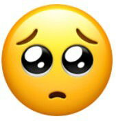 Versão da Apple do emoji de carinha suplicante