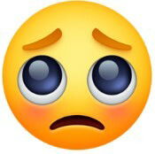 Versão do Facebook do emoji de carinha suplicante