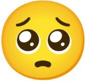 Versão do Google do emoji de carinha suplicante