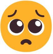 Versão da Microsoft do emoji de carinha suplicante