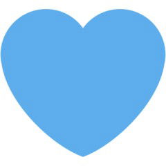 Versão do emoji de coração azul do Twitter