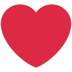 Versão do emoji de coração vermelho do Twitter