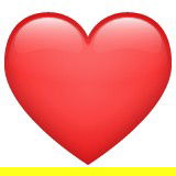 Versão do emoji de coração vermelho do  WhatsApp