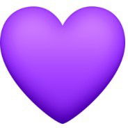 Emoji de coração roxo versão do Facebook