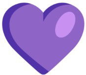 Emoji de coração roxo da Microsoft
