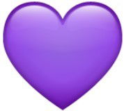 Emoji de coração roxo para WhatsApp