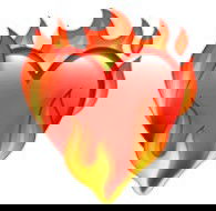 emoji de coração pegando fogo