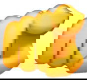 Emoji de mão amarela com o dedo indicador apontando para a tela