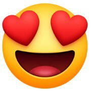 Emoji de olhos de coração versão do Facebook