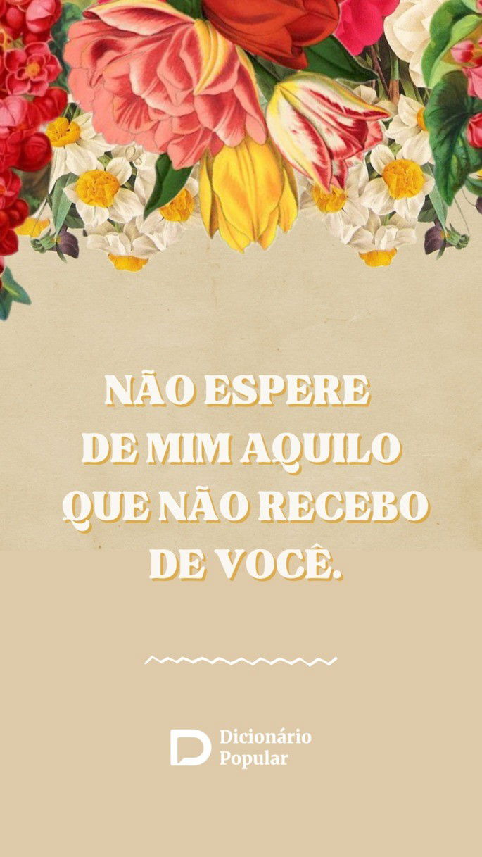 Frase de indireta com um fundo florido