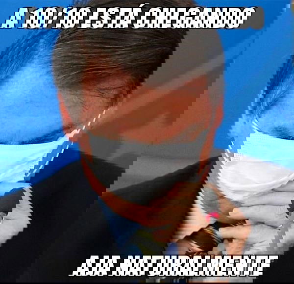 Meme sobre agir normalmente quando a 10/10 estiver chegando