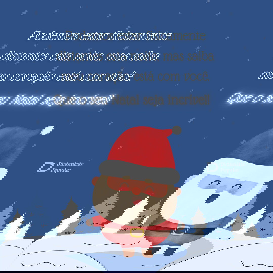 Papai Noel em estilo cartoon fofinho em cenário de neve à noite