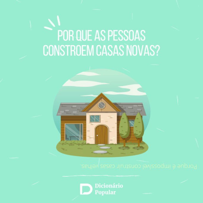 Ilustração pergunta de duplo sentido sobre casa nova.