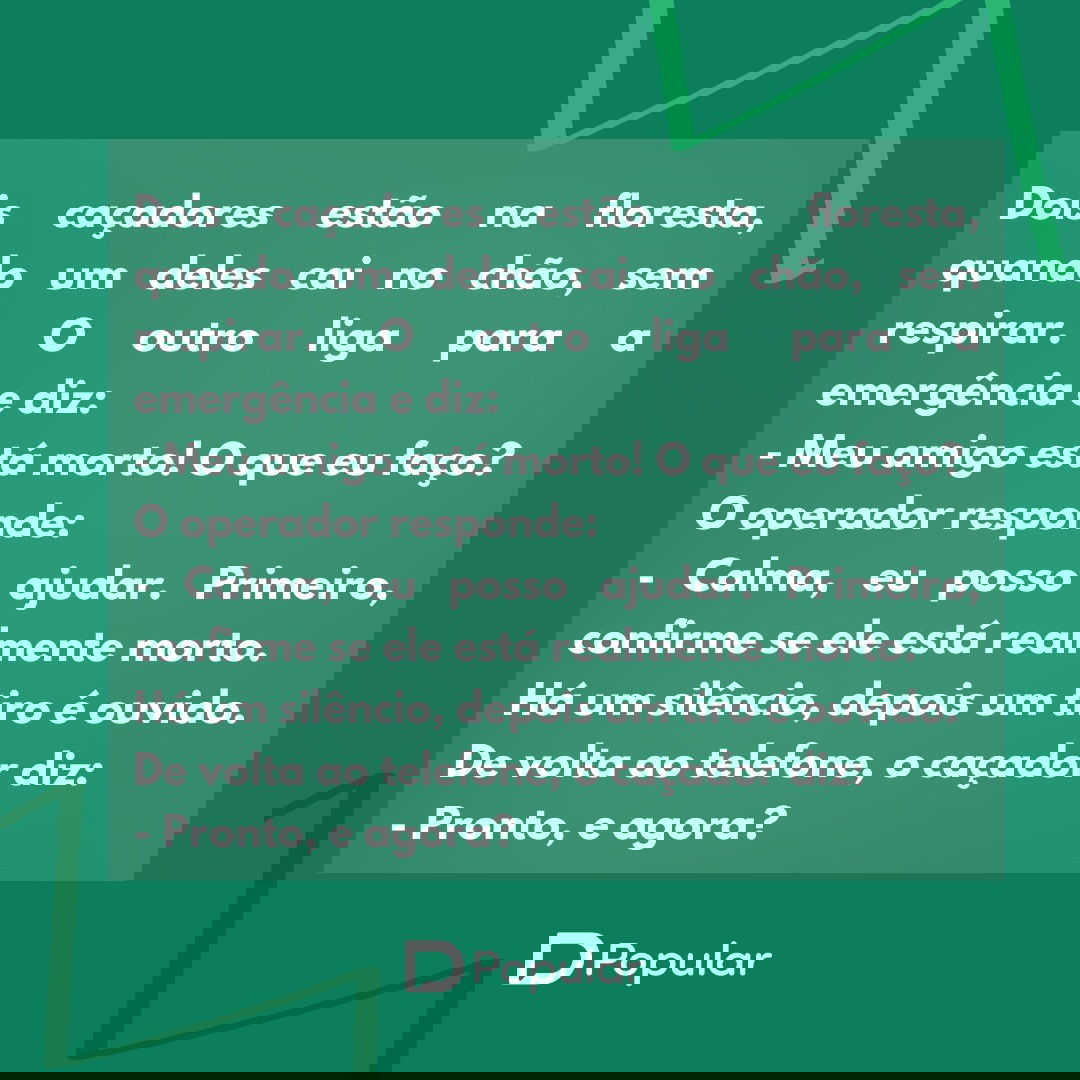 Piada de caçadores muito engraçada
