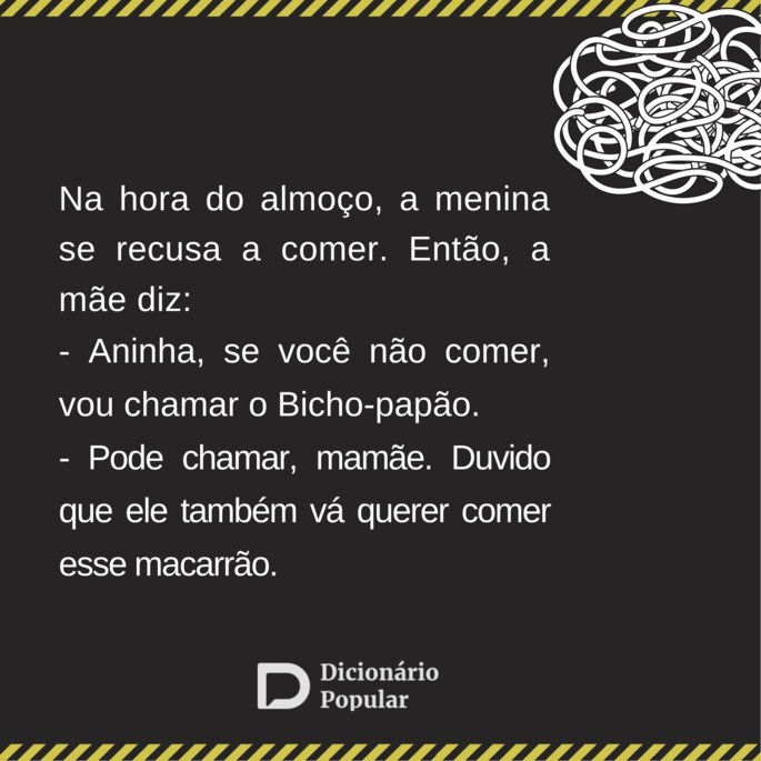 Piada engraçada da menina que não quer comer