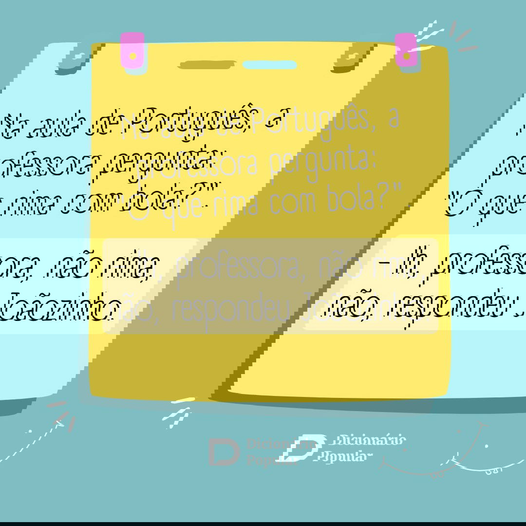 Texto em letra prera em fundo azul e amarelo