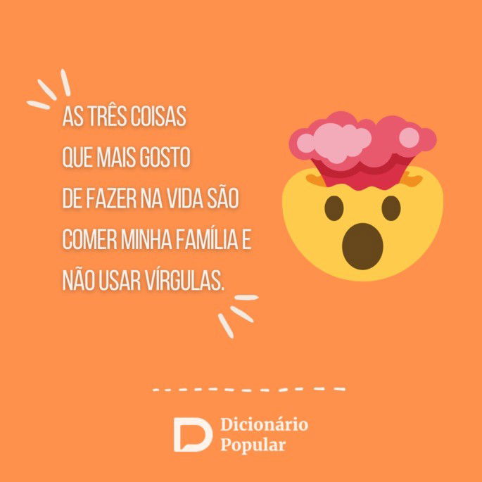 Piada idiota sobre nao usar vírgula