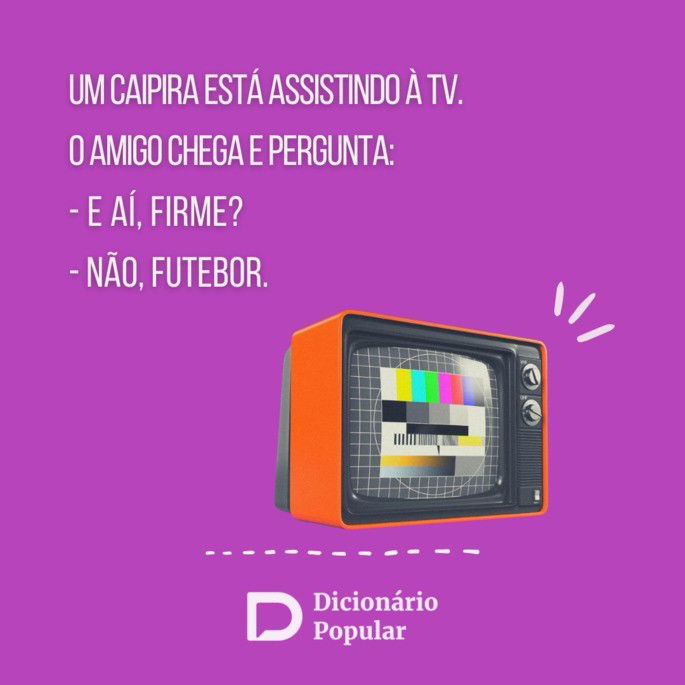 Piada idiota caipira vendo TV