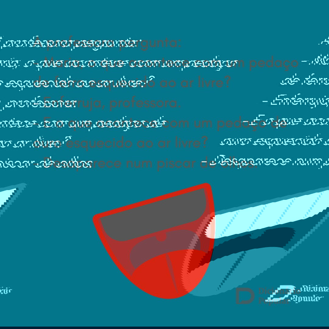 Ilustraçáo de boca aberta com dentes amostra gargalhando, em fundo azul petróleo e letras brancas