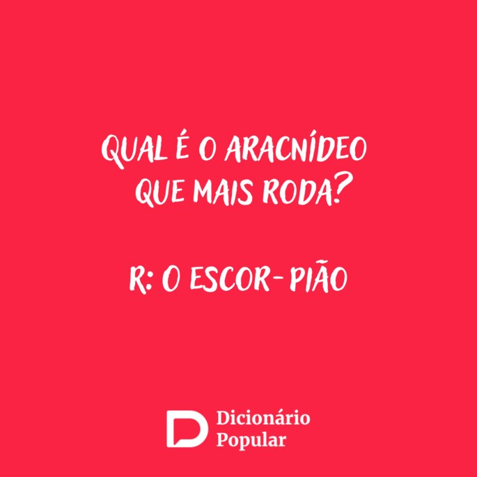 Piada ruim sobre aracnídeo