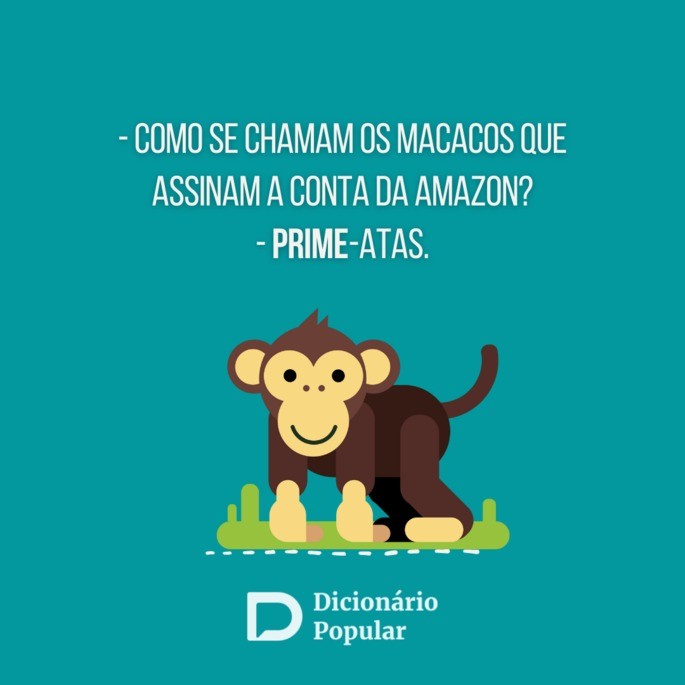 Piada sem graça sobre macaco assinante da Amazon