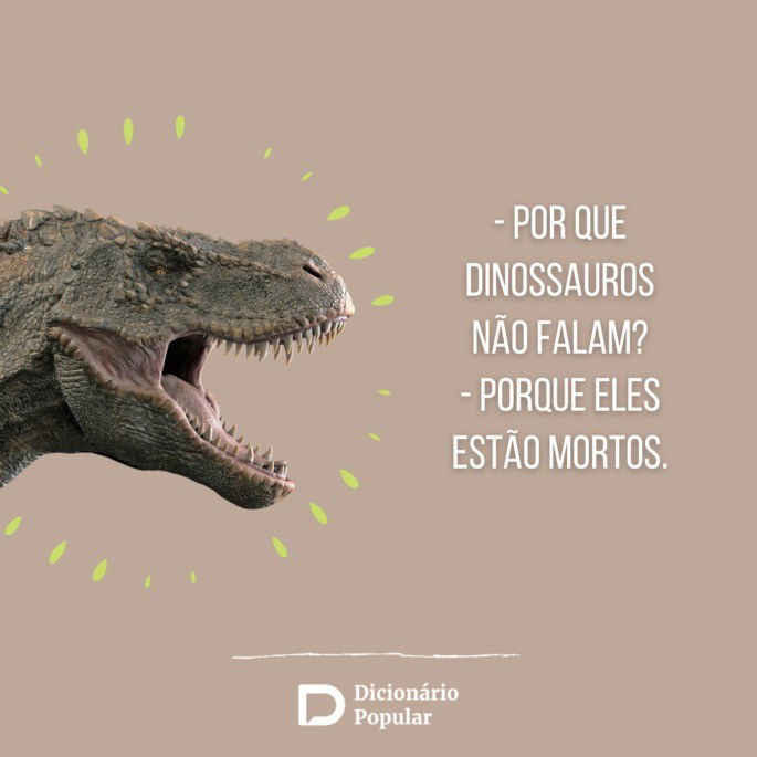 Piada sem graça sobre dinossauros