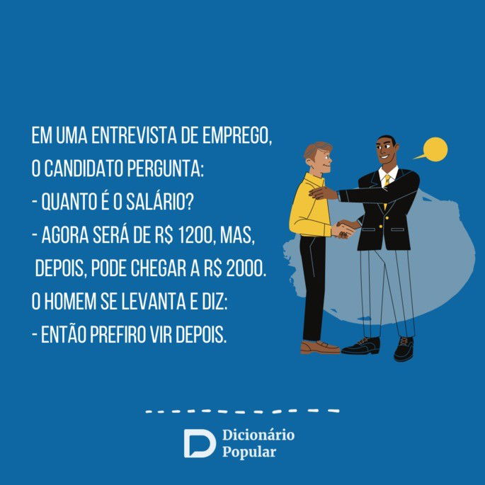 Piada sem graça sobre salário
