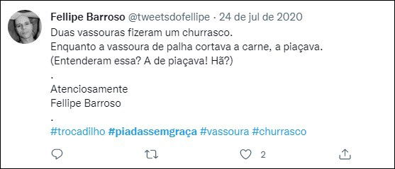 Piadas ruins vassoura