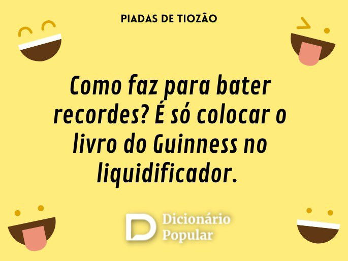 Como faz para bater recordes? É só colocar o livro do Guinness no liquidificador.