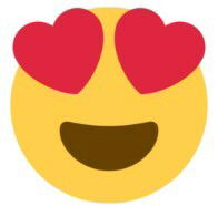 Emoji de olhos de coração versão do Twitter