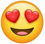 Emoji de olhos de coração versão do WhatsApp