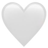 Versão do emoji de coração branco da Apple