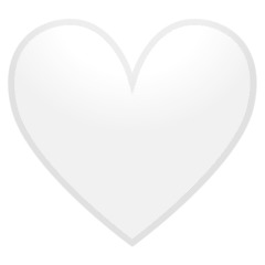 Versão do emoji de coração branco do Google