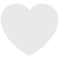 Versão do emoji de coração branco do Twitter