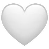 Versão do emoji de coração branco do Whatsapp